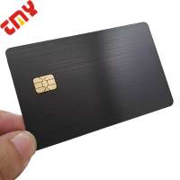 SLE 4442/4428 High Quality Custom Blank Metal Brushed Chip Card